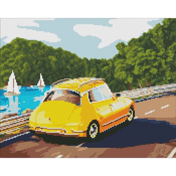 Алмазная мозаика "Яркое путешествие" AMO7735 с АВ стразами 40х50 см