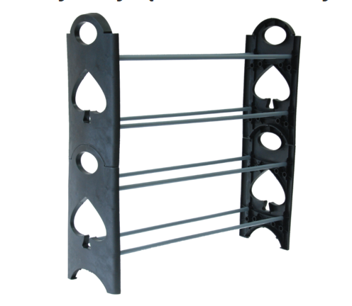 Полиця для взуття органайзер Amazing Stackable Shoe Rack ∙ Стійка - етажерка взуттєва на 4 полиці | Зображення 1