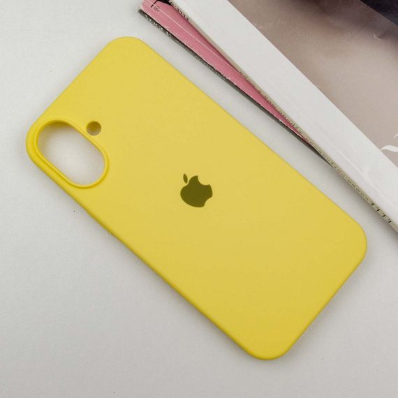 Чохол Silicone Case Full Protective (AA) для Apple iPhone 16 (6.1") Жовтий / Yellow | Зображення 1