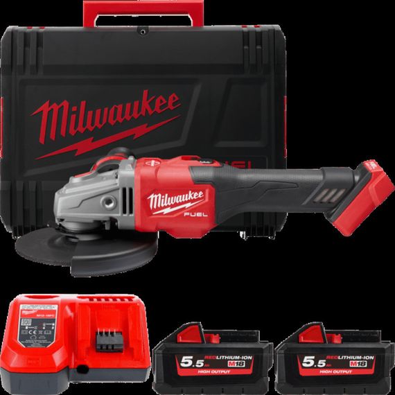 Шліфмашина кутова - болгарка акумуляторна безщіткова MILWAUKEE, M18 FHSAG125XB-552X, діаметр 125мм (4933471079)