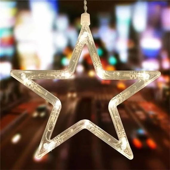 Гірлянда-штора Зірки XPRO 138 LED 2x1 м, теплий білий колір, 8 режимів світіння (234564331_310) | Зображення 7