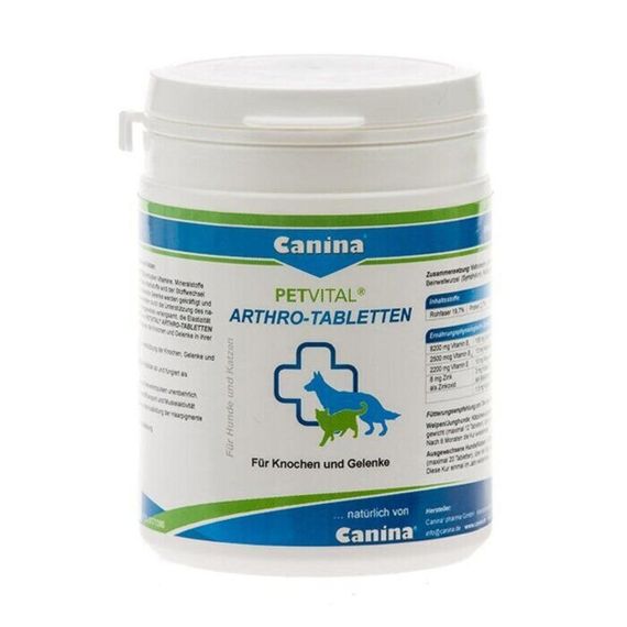 Вітаміни Canina Petvital Arthro Tabletten для здоров'я суглобів у собак та котів 180 табл