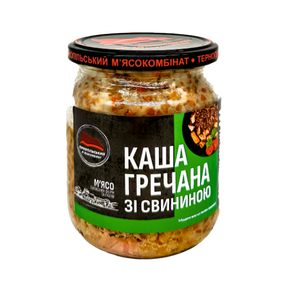 Каша гречана зі свининою Тернопільський м'ясокомбінат 500 г