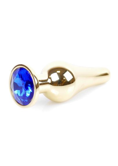 Анальная пробка - Jewellery Gold Long Plug Dark Blue sexstyle | Зображення 7