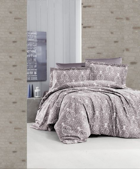 Постільна білизна First Choice Cotton Satin 200х220 Delmor Lilac