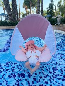 Дитячий надувний круг плотик для плавання Рожевий Єдиноріг