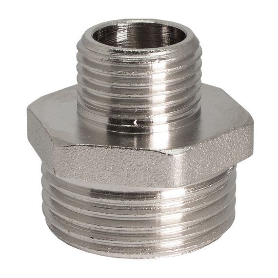 Ніпель нікельований редукційний Remi 1/2” х 1” 19789