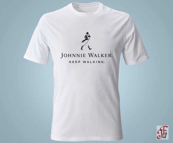 Женская футболка с принтом  логотип  Johnnie Walker S