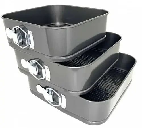 Формы для выпечки квадратные UNIQUE UN-1704 3шт | Зображення 1