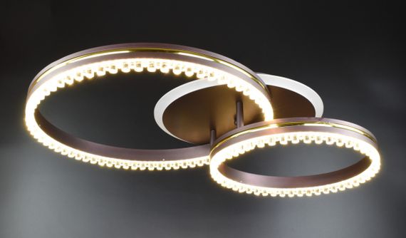 Люстра світлодіодна стельова LED світильник для квартири на стелю лед з пультом 26029 Коричневий 12х40х61 см. | Зображення 2