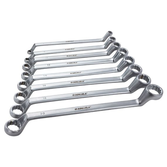 Ключі накидні Sigma 8 шт 6-22 мм CrV satine (6010051) | Зображення 1