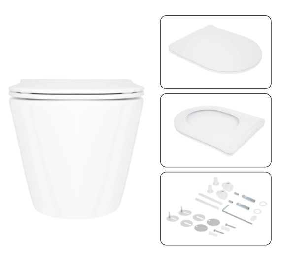 Набір Qtap Nest 4 в 1 підвісний унітаз Swan Ultra Quiet 520x360x320 + комплект інсталяції QT16335180W48182 | Зображення 3