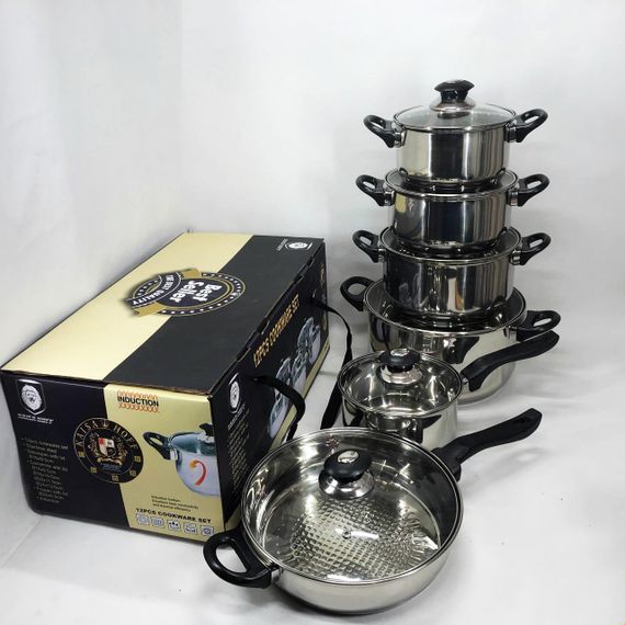 Набір каструль для електроплити FH-219 | Набір для індукційних плит | HK-442 Комплект каструль | Зображення 5