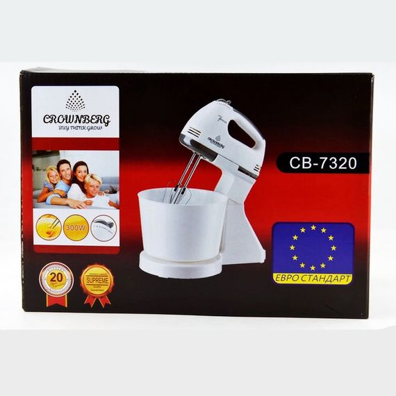 Міксер кухонний стаціонарний Crownberg CB-7320 Міксер планетарний комбайн Кухонний UM-721 міксер тістоміс