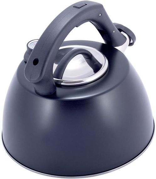 Чайник Kamille Whistling Kettle Thermo 3л з нержавіючої сталі зі свистком і термометром, чорний | Зображення 3