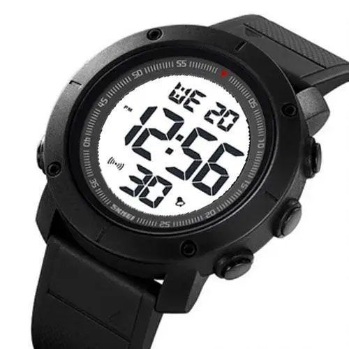 Годинник наручний чоловічий SKMEI 2122BKWT BLACK-WHITE, чоловічий тактичний годинник. Колір: чорний | Зображення 3