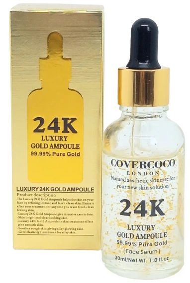 Сыворотка антивозрастная для кожи лица с частицами золота с эффектом отбеливания увлажняющая | Зображення 1
