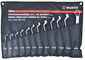 Набір ключів накидних (WS6-32), 12 шт., в чохлі, RED STRIPE