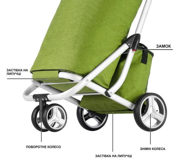 Сумка-візок ShoppingCruiser 3 Wheels Green (650071) | Зображення 2