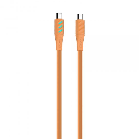 Кабель USB-C to USB-C HAVIT HV-CB6254 PD60W 3A 1м з LED індикатором Orange | Зображення 2