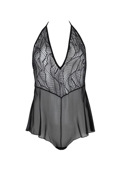 Боди Passion LEAFA BODY black, L/XL, на завязках, мягкая чашка, низ в виде шортиков Sex Aura | Зображення 2