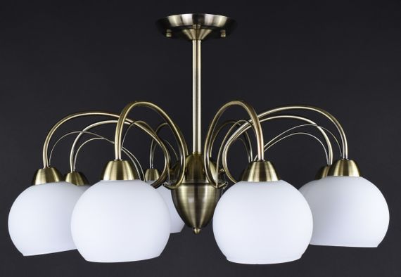 Люстра стельова на 8 лампочок 27275 Бронза 40х62х62 см. | Зображення 3