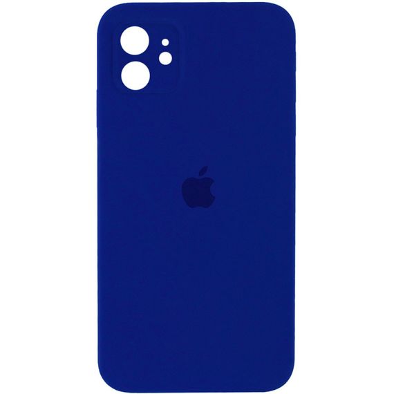 Чохол Silicone Case Square Full Camera Protective (AA) для Apple iPhone 11 (6.1") Синій / Deep navy