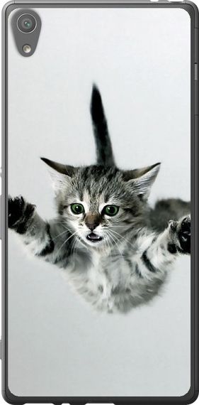 Чехол на Sony Xperia XA F3112 Летящий котёнок "2322u-399-17620"