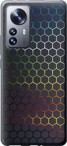 Чехол на Xiaomi 12 Pro Переливающиеся соты "498u-2560-17620"