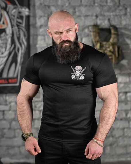 Тактическая потоотводящая футболка водитель черная ДЛ6481 | Зображення 1