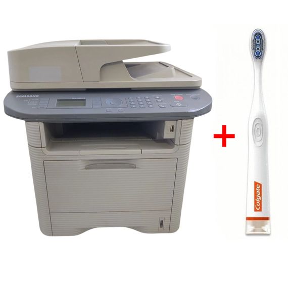 МФУ Samsung SCX-4833FR Laser Multifunction Printer / Лазерная монохромная печать / 1200x1200 dpi / A4 / 31 стр/мин / USB 2.0, Ethernet / Дуплекс б/у + Подарок  Умная интерактивная зубная щетка Colgate Connect M1 / Bluetooth