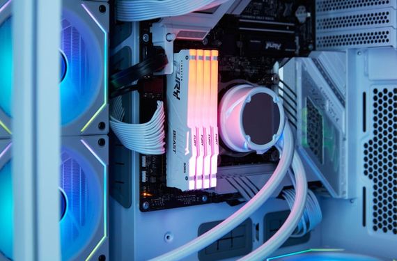 Память ПК Kingston DDR5 16GB 5600 FURY Beast RGB EXPO Белый KF556C36BWEA-16 | Зображення 2