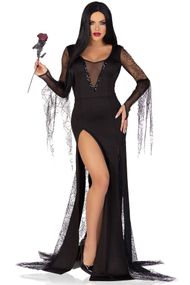 Костюм Мортиши Аддамс Leg Avenue Sexy Spooky Morticia Черное M