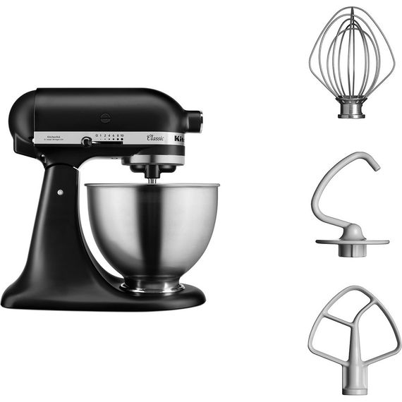 Міксер KitchenAid 4,3 л 5K45SSEBM (чорний матовий) | Зображення 1