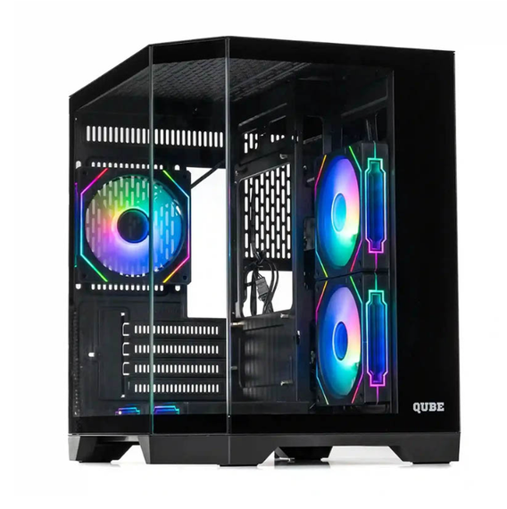 Ігровий ПК FORSAGE CRYSTAL (GBNU3 Black) Tower / AMD Ryzen 5 5500 (6 (12) ядер по 3,6 - 4,2 ГГц) / 16 ГБ DDR4 / 256 ГБ SSD + 1000 ГБ HDD / AMD Radeon RX 570, 4 ГБ GDDR5, 256-біт б/в | Зображення 1