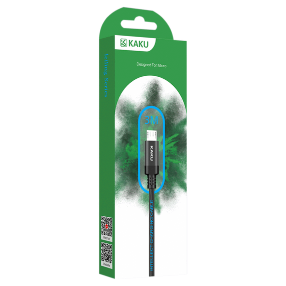 USB кабель Kaku KSC-331 USB - Micro USB 3m - Black | Зображення 3