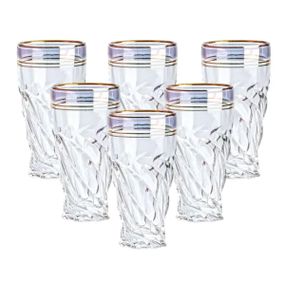 Скляні стакани набір із 6 штук по 250 мл синій HP567