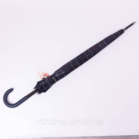 Класична парасолька-тростина напівавтомат з поліестеру 16 спиць діаметр 117 см Синя HP-23-4BL | Зображення 1