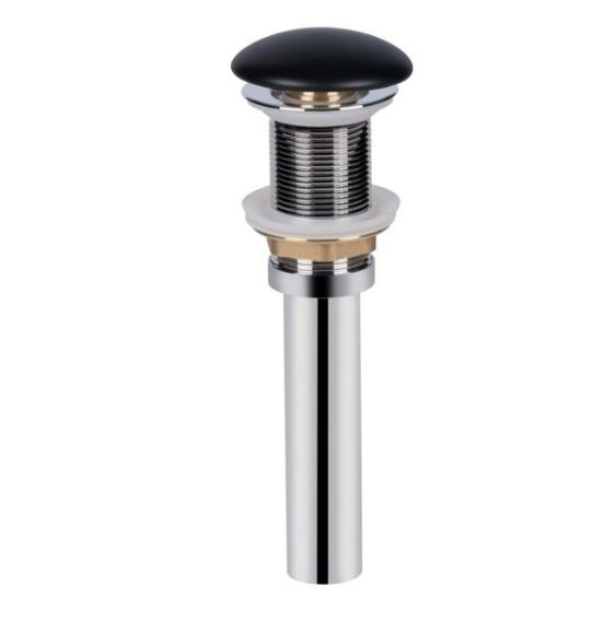 Комплект Qtap Scorpio: Раковина накладна овальна 500x380x120 мм Matt Black + Донний клапан PU03 (QT142202MBMBN47312) | Зображення 2