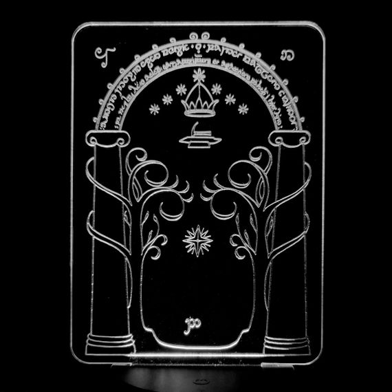 Акриловий світильник-нічник Врата в Морію білий tty-n001133