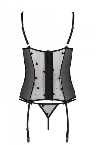 Корсет с подвязками, стринги Passion LOVELIA CORSET S/M, black sexstyle | Зображення 5