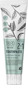 Антибактеріальна зубна паста Tauro Pro Line Pure Nature 2 в 1 з каоліном, цеолітом та екстрактом зеленого чаю для собак та котів, 100 мл