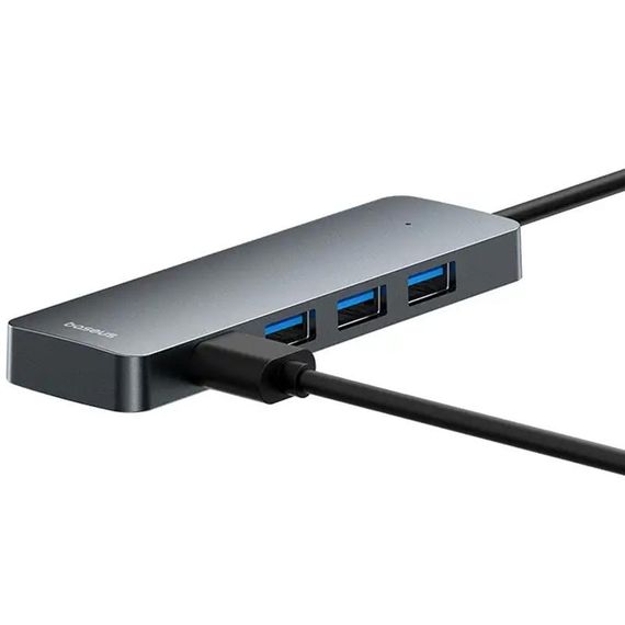 Перехідник HUB Baseus UltraJoy Series Lite 4-Port (USB-A to 4xUSB3.0+Type-C) (1m) (B0005280B811-02) Space Grey | Зображення 2