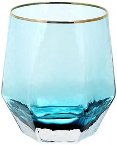 Склянки в наборі 4 шт 450 мл Ice Blue із золотим кантом