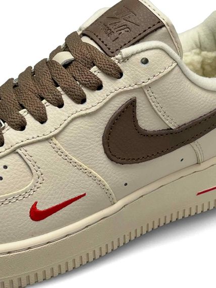 Жіночі кросівки  Air Force 1 Winter Beige Brow, В'єтнам, хутро | Зображення 5