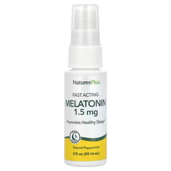Мелатонін (спрей), InstaNutrient Melatonin, Nature&#039;s Plus, смак м&#039;яти, 59.14 мл