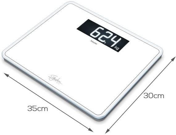 Ваги підлогові Beurer , 200кг, товщина 8мм, великий дисплей, 3хААА в комплекті, скло, білий (GS_410_SIGNATURE_LINE_WH) | Зображення 8