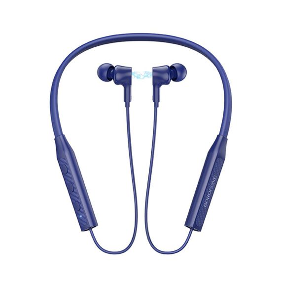 Беспроводные наушники BOROFONE BE59 Rhythm neckband BT elphones Blue | Зображення 2