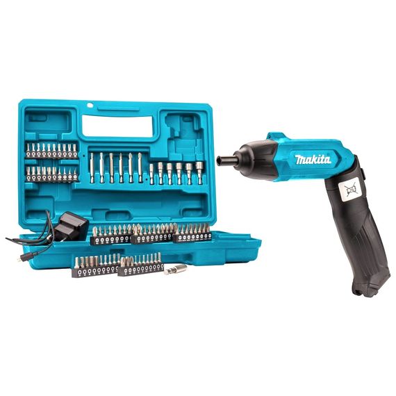 Отвертка аккумуляторная с набором бит Makita DF001DW (4 Нм, 1/4", 3.6 В, USB) | Зображення 2