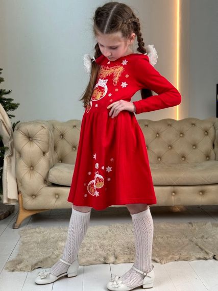 Сукня для дівчинки "Казка" Носи своє 98 Червоний (p-4394-178623) | Зображення 8